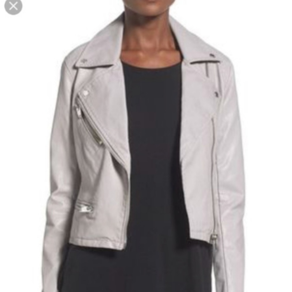 Blank NYC Vegan Leather Jacket in Stonehenge